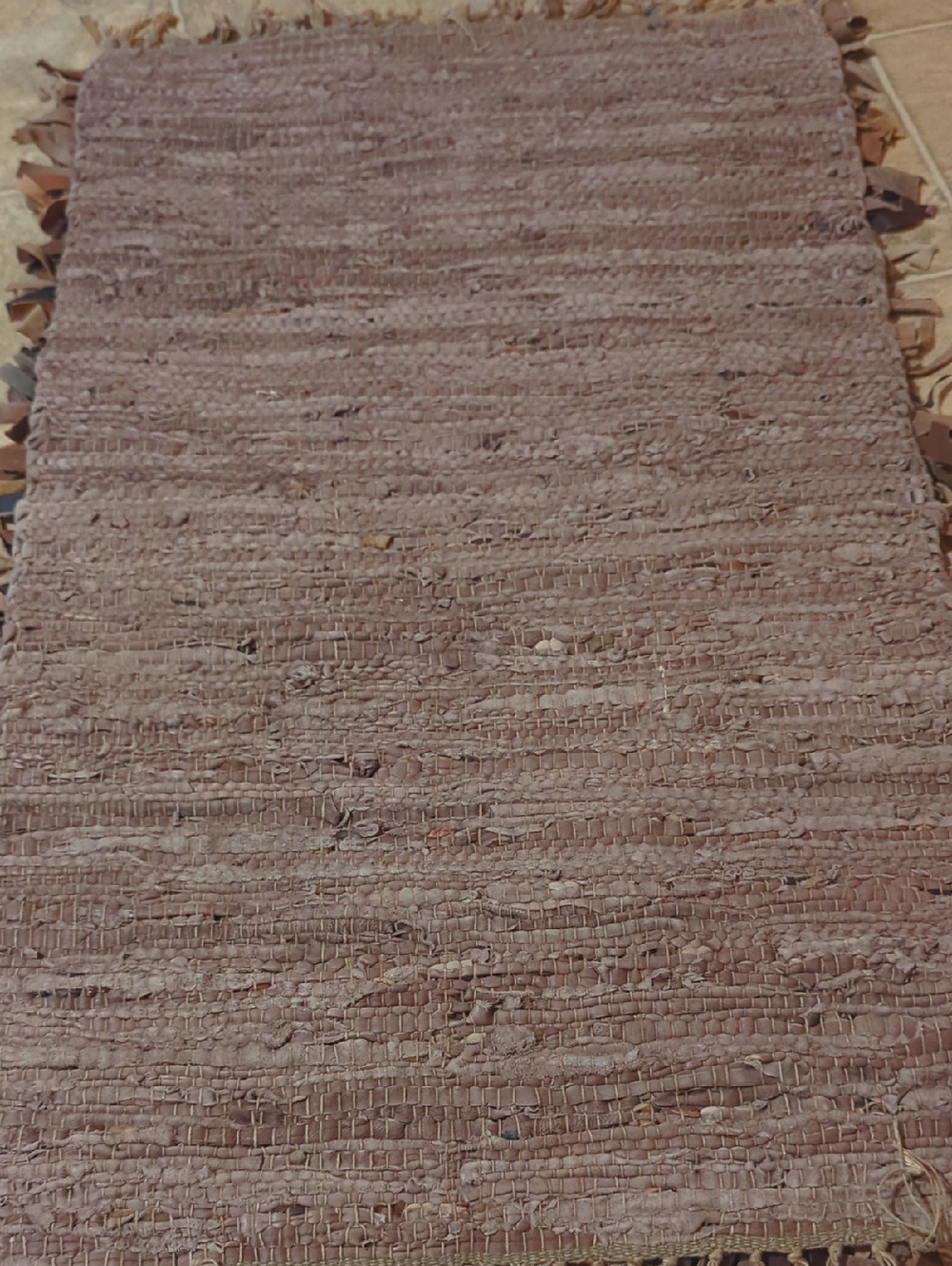 Little Leather Rag Rug - Picture 3 of 3